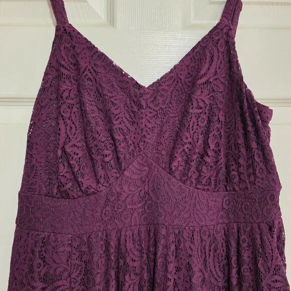 Maxi Stretch Lace Sleeveless Tiered Dress - Torrid Size 1 (14-16) - Picture 6 of 7